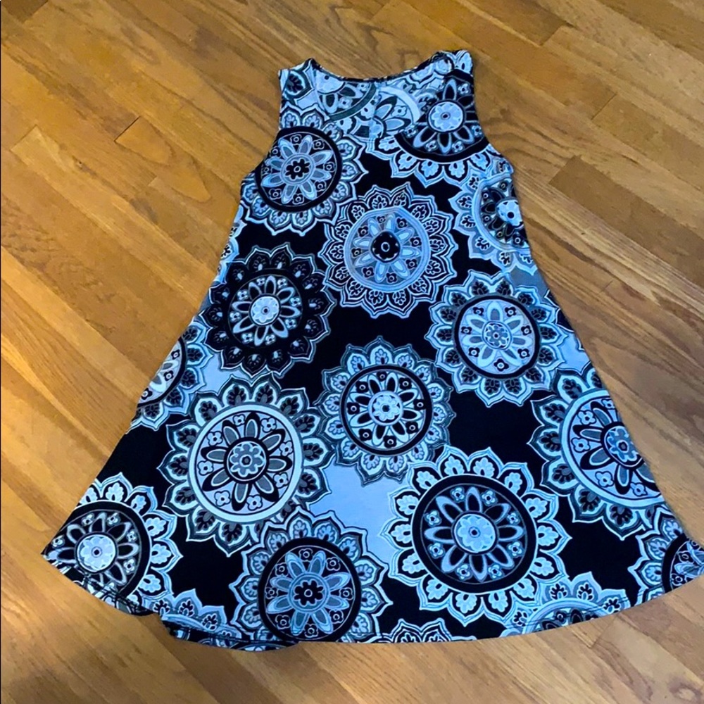 Jenny Boston paisley black & white mini dress